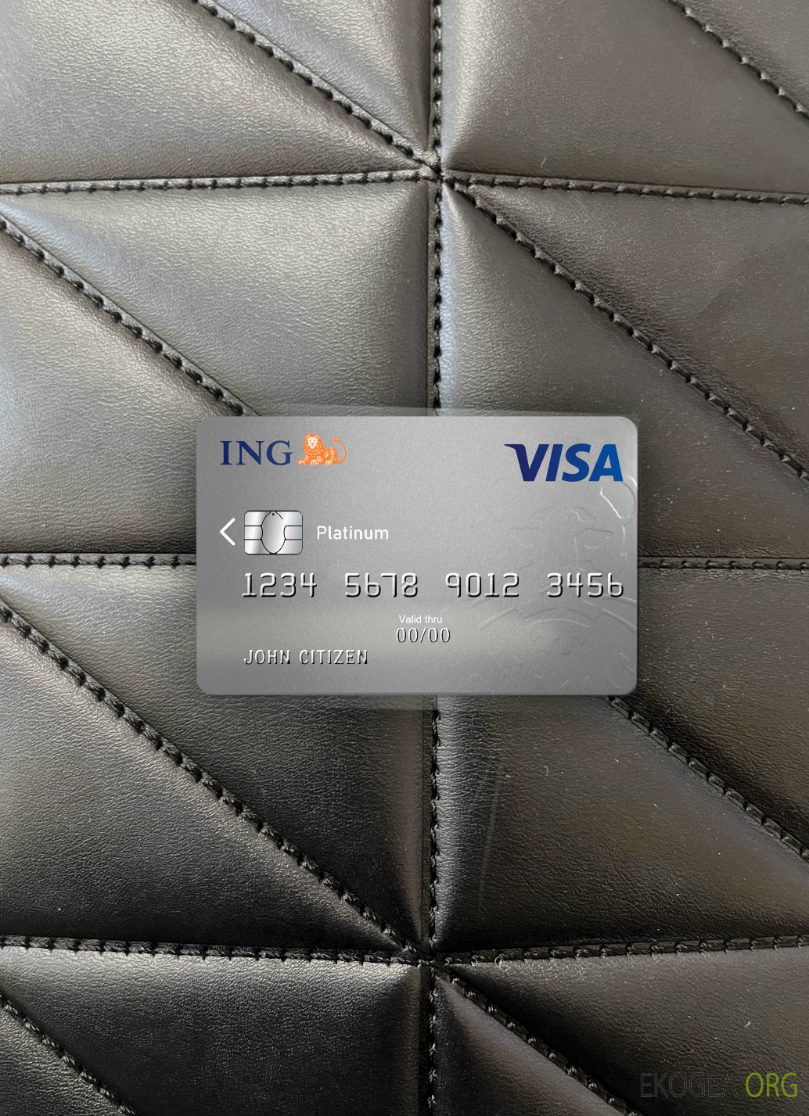 Pays , Bas carte visa bancaire ING platine photolook avant